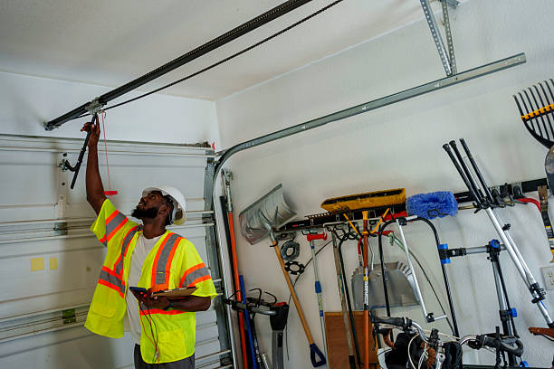 Professional Garage Door Panel Replacement technician working in Harlingen, TX